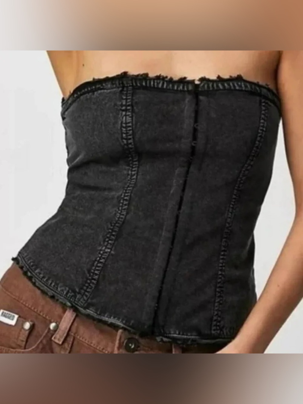 NWT Free People Black Just a Minute Tube Top Women’s Size S